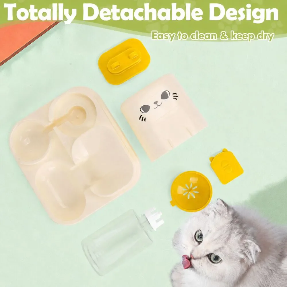 New In Box - 2-In-1 Automatic Cat Food and Water Dispenser - Yellow